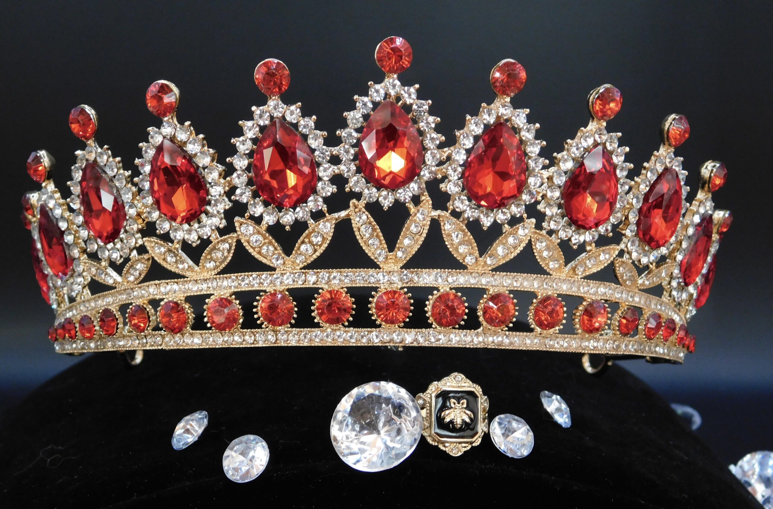 Red Charlotte Tiara Queen Bee Crown Company
