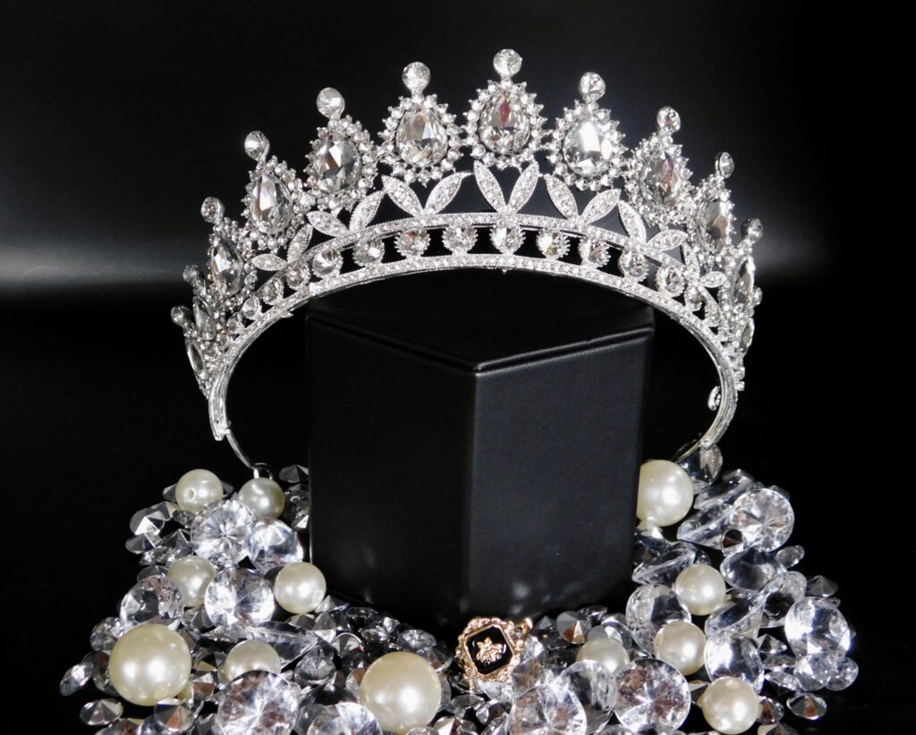 Silver Charlotte Tiara - Queen Bee Crown Company